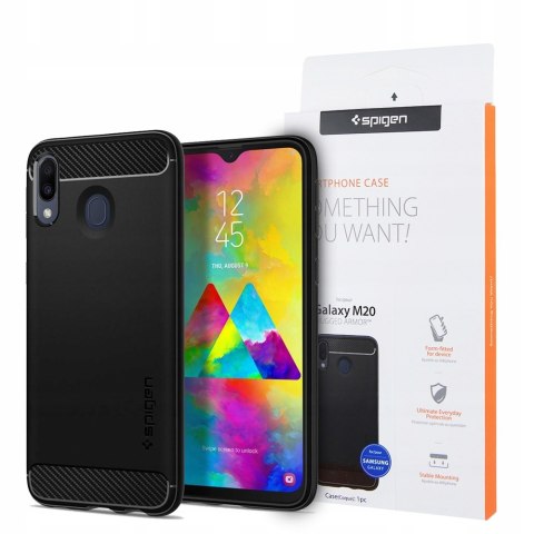Etui Plecki Spigen do Samsung Galaxy M20 Etui czarny