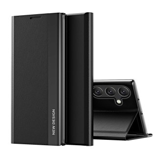Etui Sleep Case Pro na Samsung Galaxy S25 Edge z klapką i podstawką - czarne