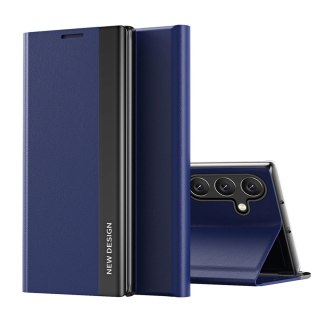 Etui Sleep Case Pro na Samsung Galaxy S25 Edge z klapką i podstawką - niebieskie