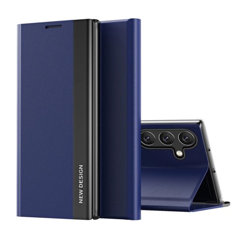 Etui Sleep Case Pro na Samsung Galaxy S25 Edge z klapką i podstawką - niebieskie