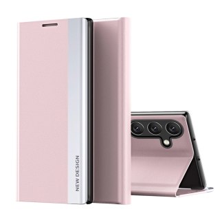 Etui Sleep Case Pro na Samsung Galaxy S25 Edge z klapką i podstawką - różowe