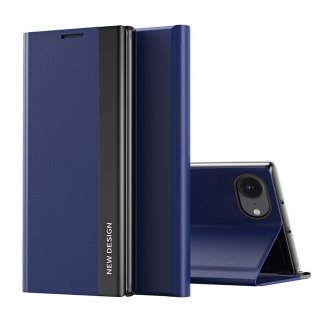 Etui Sleep Case Pro na iPhone 16e z klapką i podstawką - niebieskie
