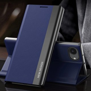 Etui Sleep Case Pro na iPhone 16e z klapką i podstawką - niebieskie