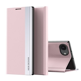 Etui Sleep Case Pro na iPhone 16e z klapką i podstawką - różowe