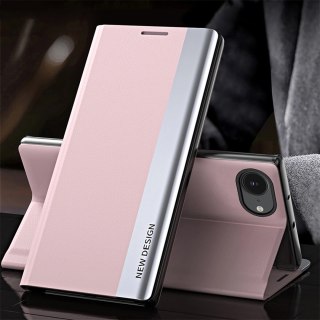 Etui Sleep Case Pro na iPhone 16e z klapką i podstawką - różowe