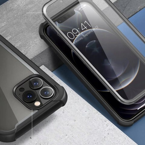 Etui Supcase do iPhone 13 Pro - czarne plecki ochronne, pancerna obudowa