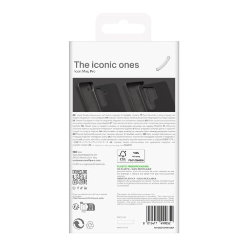 Etui silikonowe Puro Icon Mag z MagSafe do Samsung Galaxy S25 Ultra - czarne