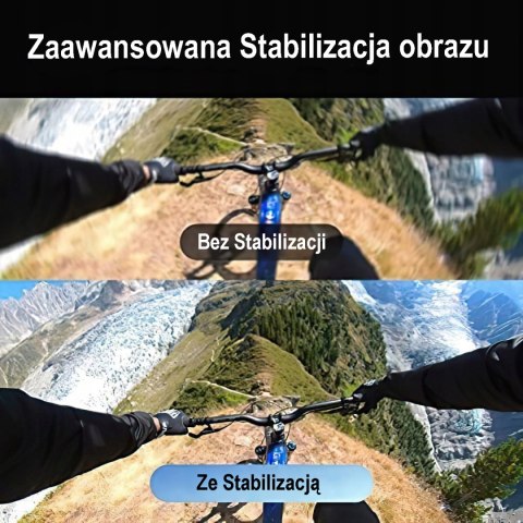 Kamera rowerowa 4K/60FPS sportowa anti-shake, przeciwwstrząsowa + 64G