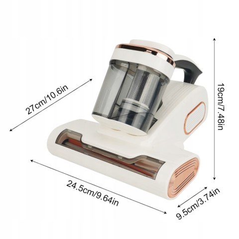 MOCNY ODKURZACZ UV NA ROZTOCZA I KURZ DO ŁÓŻKA MATERACA BEZPRZEWODOWY