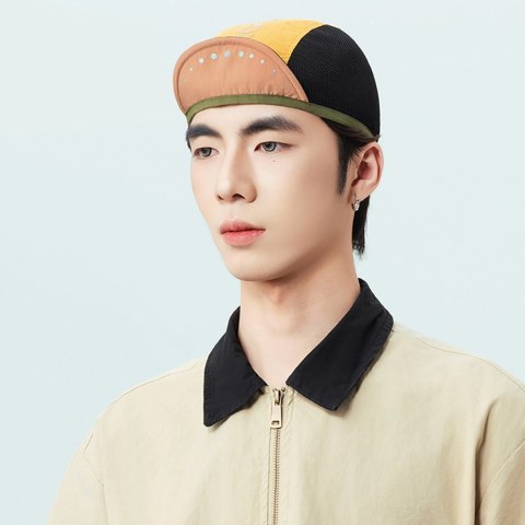 Czapka kolarska Rockbros rowerowa z daszkiem, pod kask - żółta