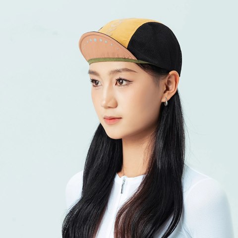 Czapka kolarska Rockbros rowerowa z daszkiem, pod kask - żółta