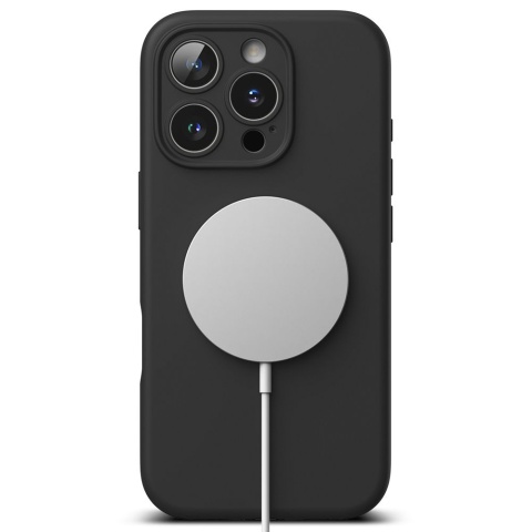 Etui Liquid Silicone Case MagSafe na iPhone 16 Pro Max - czarne
