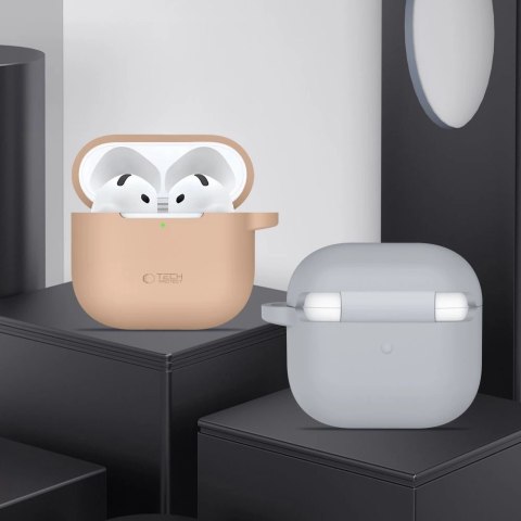 Etui Tech-Protect Silicone Hook na AirPods 4 - czarne