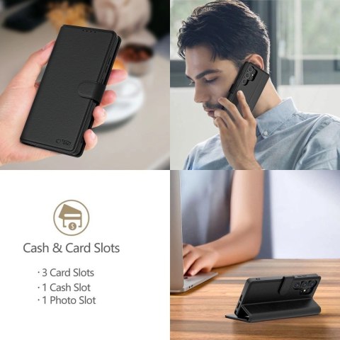 Etui Tech-Protect Wallet na iPhone 16e - czarny mat