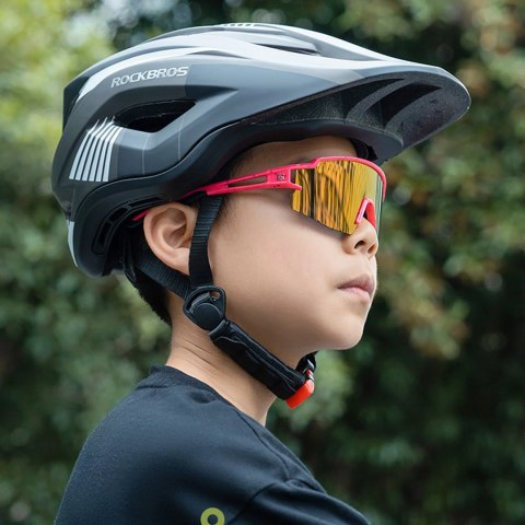 Okulary rowerowe Rockbros dla dzieci, polaryzacyjne, z ochroną UV dziecięce - czarne
