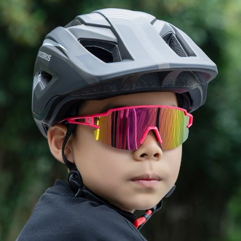 Okulary rowerowe Rockbros dla dzieci, polaryzacyjne, z ochroną UV dziecięce - czarne