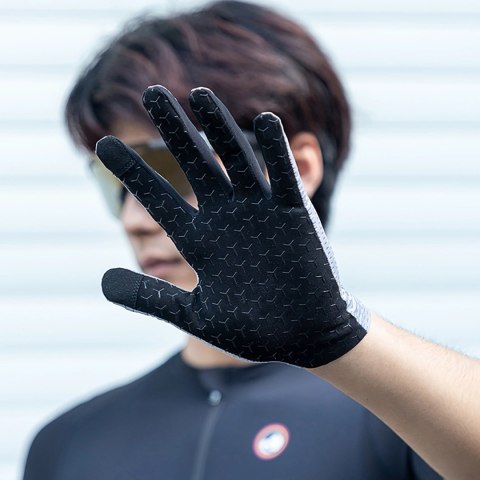 Rękawiczki rowerowe Rockbros oddychające, pełne, rozmiar: M - szare