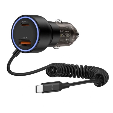 TECH-PROTECT CC05 2-PORT CAR CHARGER PD60W + CABLE BLACK