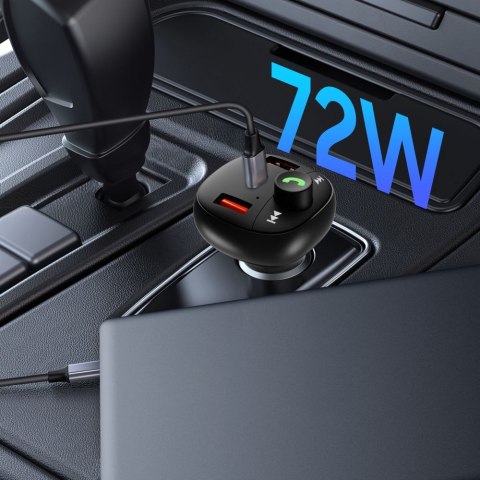 TECH-PROTECT CC06 3-PORT CAR CHARGER PD72W + TRANSMITER FM BLUETOOTH BLACK