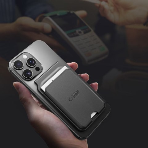 TECH-PROTECT MAGWALLET STAND MAGSAFE UNIVERSAL MAGNETIC CARD HOLDER BLACK