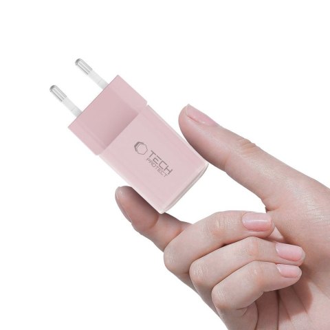 TECH-PROTECT NCM33W 2-PORT NETWORK CHARGER PD33W/QC3.0 BABY PINK