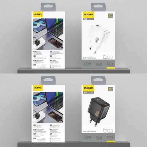 Ładowarka sieciowa Dudao A28 45W GaN USB-C - czarna