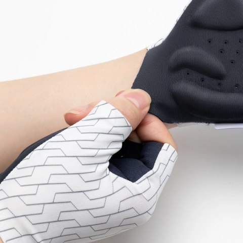 Rękawiczki kolarskie Rockbros MTB rozmiar: M - biało-czarne