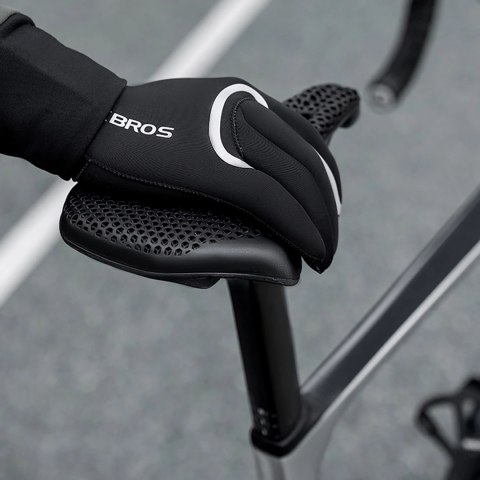 Rękawiczki rowerowe Rockbros pełne, wodoodporne, rozmiar: S/M - czarne