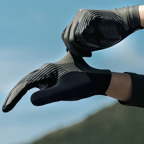 Rękawiczki rowerowe Rockbros wiosna/lato/jesień, pełne, rozmiar: XXL - czarne