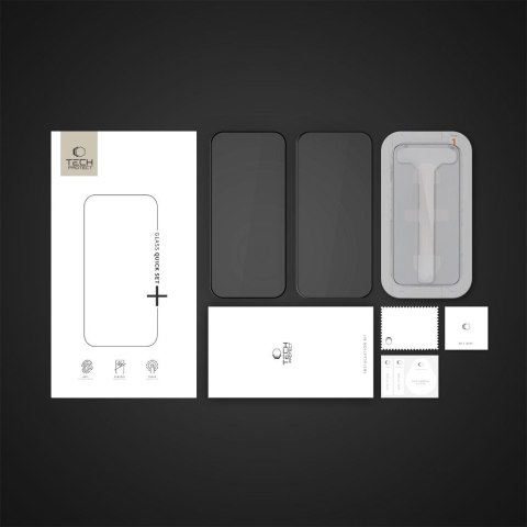 SZKŁO HARTOWANE TECH-PROTECT QUICK SET+ 2-PACK IPHONE 16 PRO BLACK