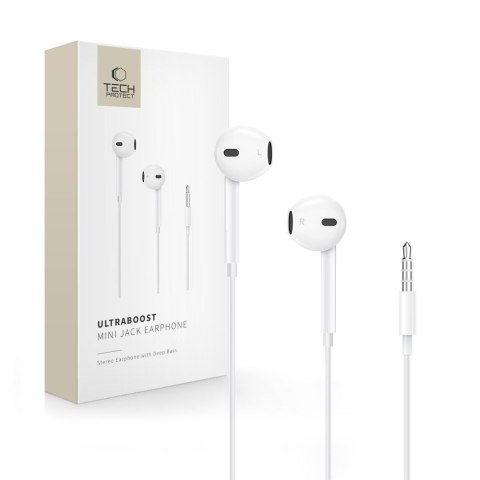 TECH-PROTECT ULTRABOOST MINI JACK EARPHONE CORE WHITE