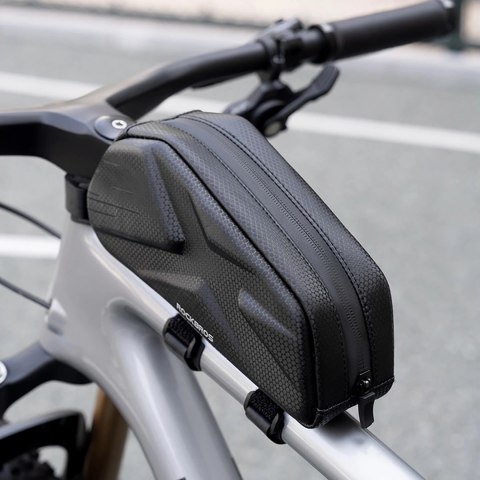 Torba rowerowa Rockbros usztywniana, na ramę, na rurę górną 1,4l - czarna