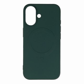 Etui Liquid Silicone Case z MagSafe na iPhone 16e - zielone