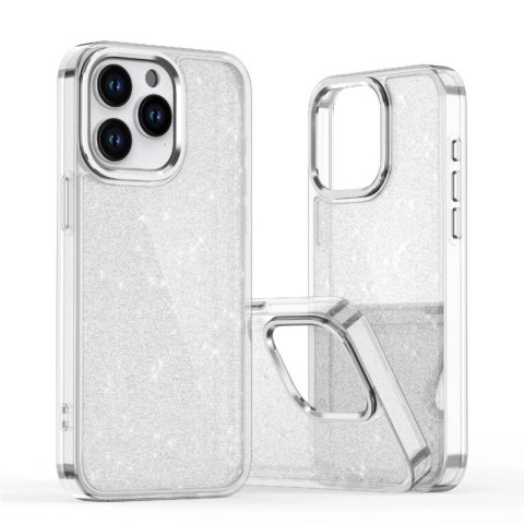 Etui brokatowe Glitter Case na iPhone 16e - przezroczyste