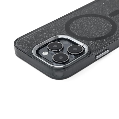 Etui brokatowe Glitter Case z MagSafe na Samsung Galaxy A36 5G - czarne