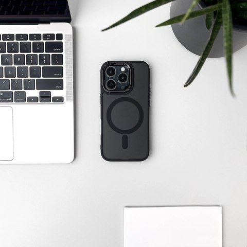 Etui brokatowe Glitter Case z MagSafe na Samsung Galaxy A36 5G - czarne