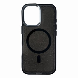 Etui brokatowe Glitter Case z MagSafe na iPhone 16e - czarne