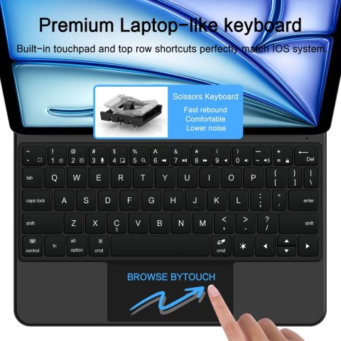 TECH-PROTECT SMARTCASE MAGNETIC + KEYBOARD IPAD AIR 10.9" 4 / 5 / 2020-2022 / 11" 6 / 7 / 2024-2025 BLACK