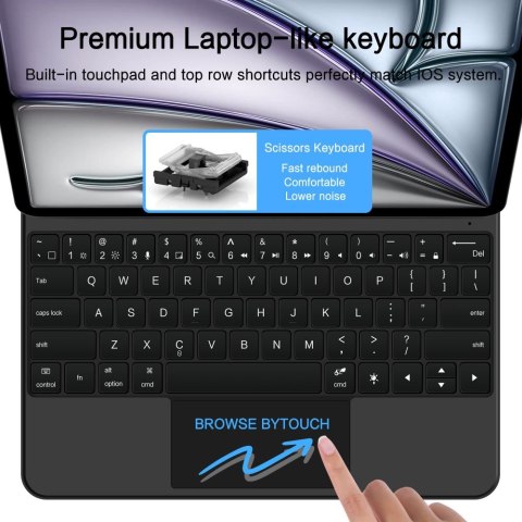 TECH-PROTECT SMARTCASE MAGNETIC + KEYBOARD IPAD PRO 12.9" 4 / 5 / 6 / 2020-2022 / AIR 13" 1 / 2 / 2024-2025 BLACK