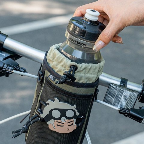 Torba na butelkę Rockbros turystyczna z paskiem na ramię 1l - zielona