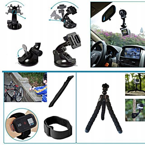 Akcesoria 50w1 do GoPro Hero (wszystkie modele) - szelki, walizka Braders