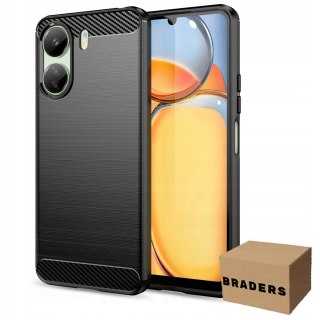 Etui pancerne do Xiaomi Redmi 13C / Poco C65 - czarne plecki ochronne