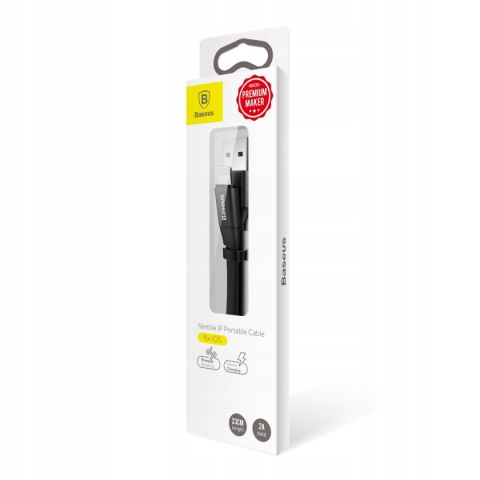 Kabel Baseus USB - Apple Lightning 0,23 m czarny
