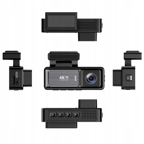 Kamera Samochodowa 4K WiFi GPS + Tylna Kamera G-sensor Full Zestaw do Auta