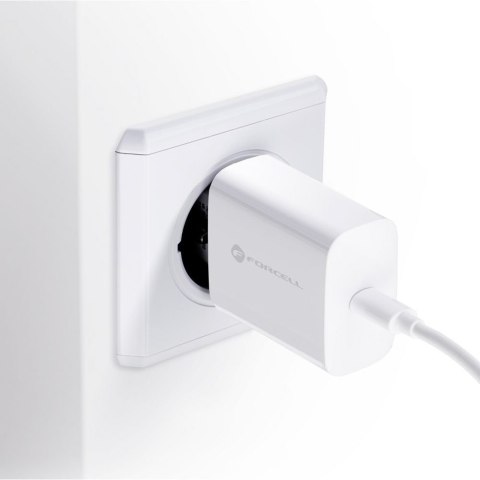 Ładowarka USB-C 3000 mA + Kabel Lightning do Apple iPhone - biała