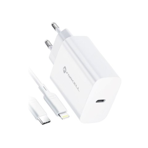 Ładowarka USB-C 3000 mA + Kabel Lightning do Apple iPhone - biała