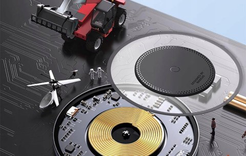 Ładowarka indukcyjna Baseus Simple 2 15W + kabel USB-C - czarna