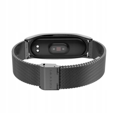 Pasek Opaska Bransoleta Metal Klamra Czarny do Xiaomi Mi Band 5 / 6 / 7