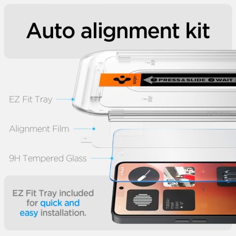 SZKŁO HARTOWANE SPIGEN GLAS.TR "EZ FIT" NOTHING PHONE 3A / 3A PRO CLEAR