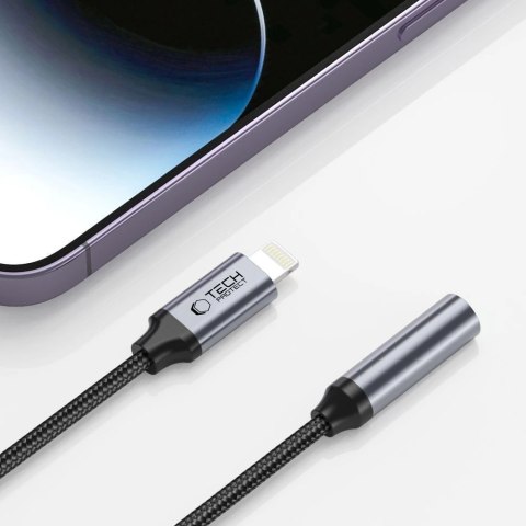 Adapter Tech-Protect UltraBoost Lightning / mini jack 3.5mm - czarny